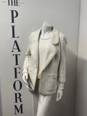 EDWARD ACHOUR PARIS IVORY CHAIN JACKET